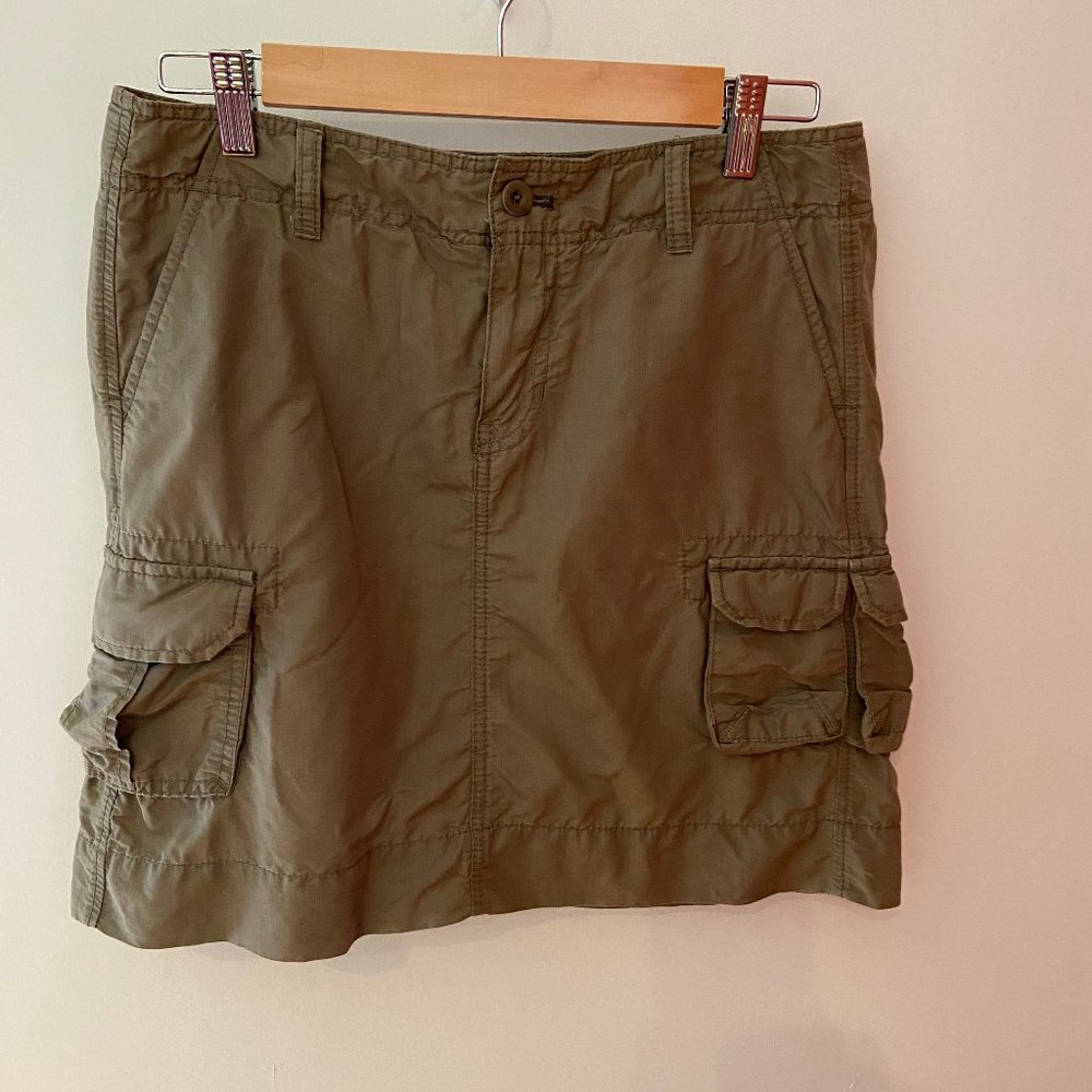 Gap army green linen blend skirt - Size 4